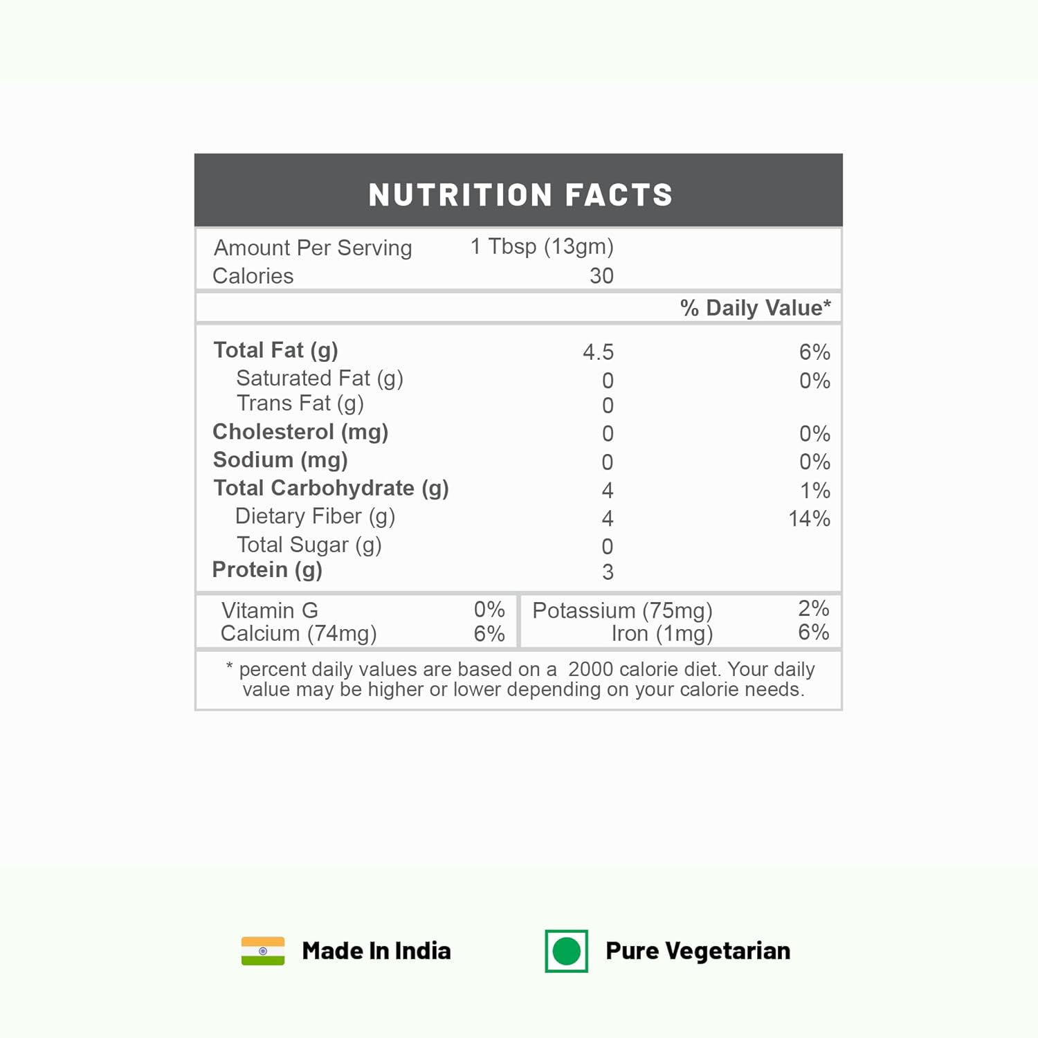 Pure Organio Organic Chia Seeds Npop Indian Organic Certified - High Fiber Seeds For Eating, Rich In Omega-3, Protein & Antioxidants, Sabja Seeds For Smoothies | 500gm 1.1lbs