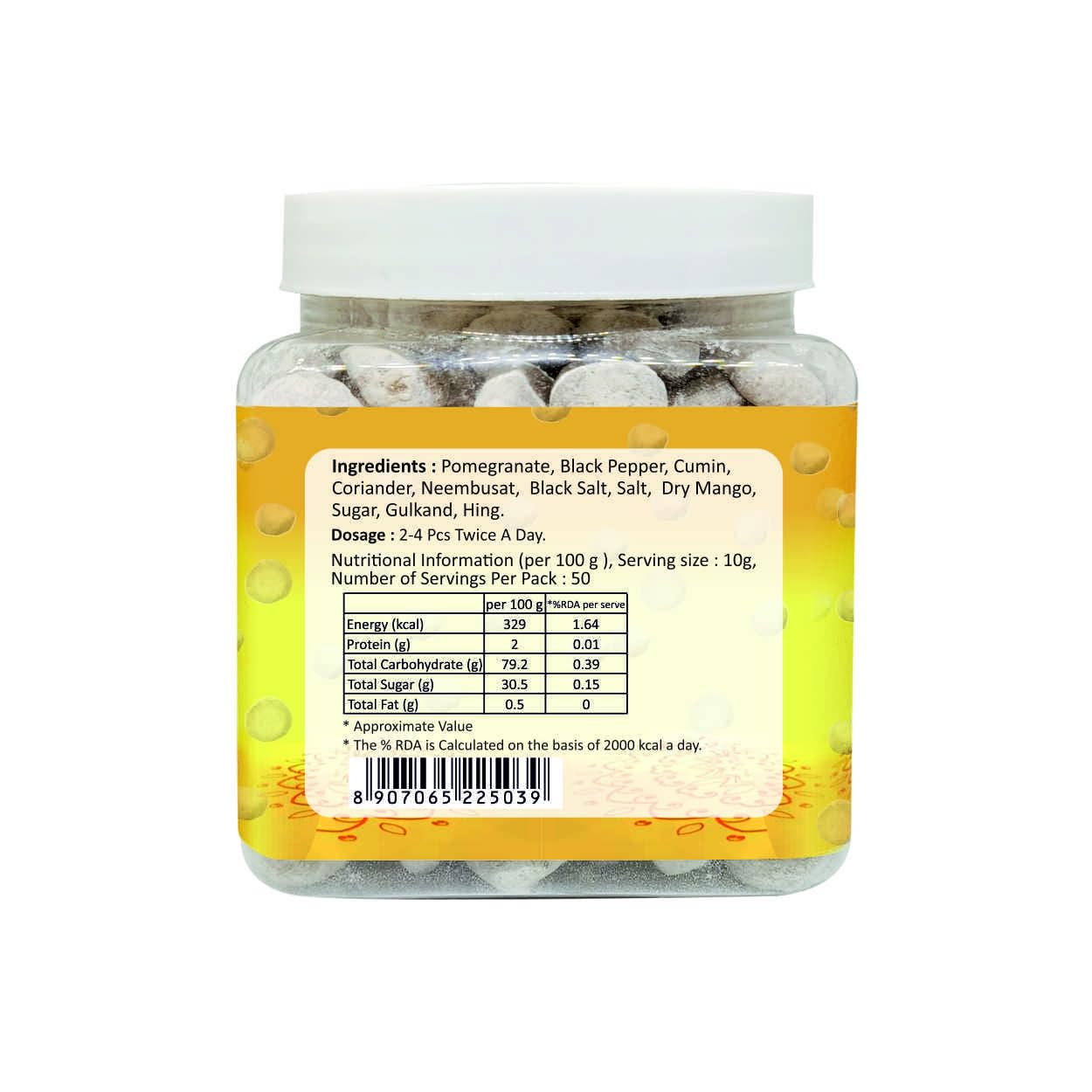 Puramio Hing Peda 500gm, | Good For Digestion After Meal Mouth Freshner | Jar Pack