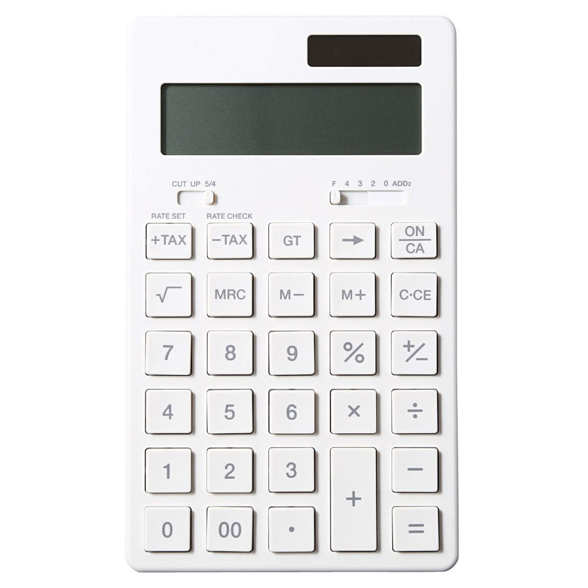 Muji Calculator, Normal Calculator, White, 12 Digits (KK-1154MS) | Bottom Lid, Key Button,