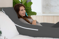 Premium Multipurpose Microfiber Pregnancy Pillow For Pregnant Women - Grey | 100% Cotton, Zippered Cover, Full Body Pillow, Lightweight, Removable Cover, Pregnancy Support, Soft Pillow