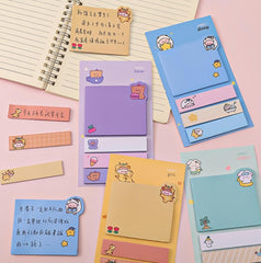 Pastel Multicolor Sticky Note Pads Self-Stick Notes Notes Study School - Pack Of 4 Multicolor