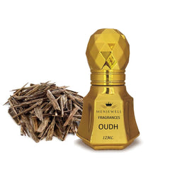 Menjewell Oudh Attar Perfume 12ml 0.4 Fl.oz. Unisex Fragrance | Long Lasting | Non Alcoholic