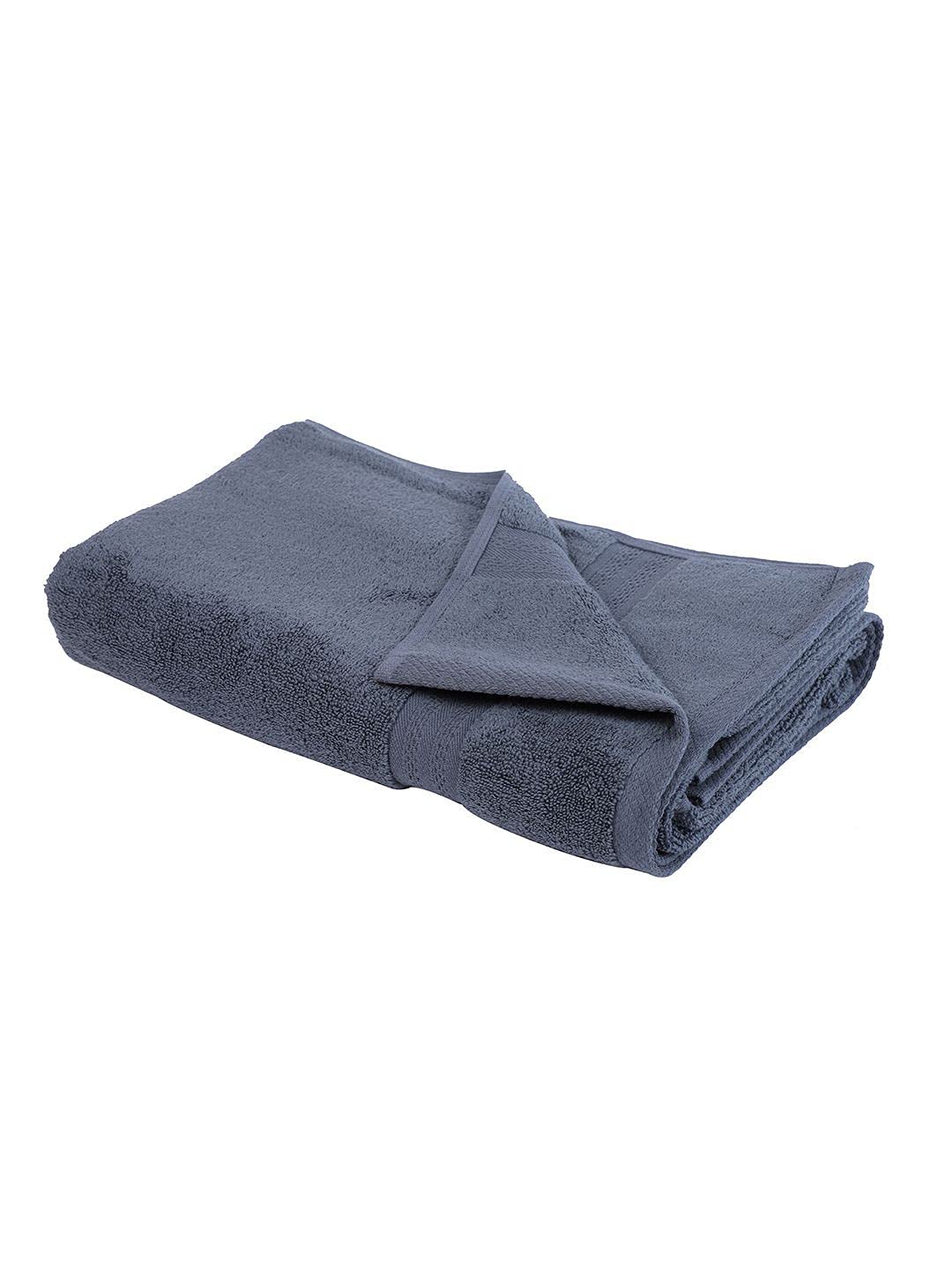 Bianca Ultra Soft Zero Twist 100% Cotton Bath Towel 500 Gsm | Super Absorbent, Fluffy Aerocore Organic Technology (Grey)