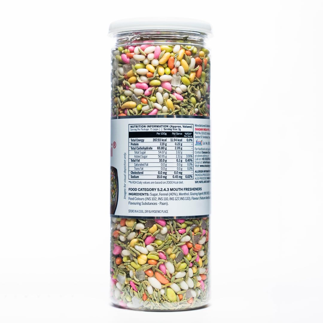 Shadani Plain Mix Saunf (215gm), Mouth Freshener Digestive Saunf | Sweet & Flavourful Fennel