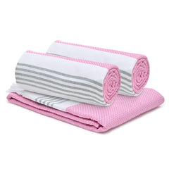The Better Home Cotton Large Size Bath Towel 900 Gsm | Soft Towel For Men Women Anti-Odour High Absorbency Quick Dry Towel (Pink) - 3 Pcs