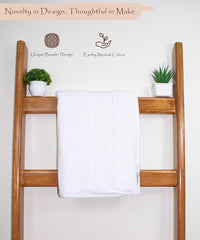 Rangoli Soft Absorbent Durable Towels Earthly Egyption Cotton Plush Oversized Bath Towel 600 Gsm (White)