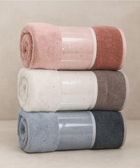 Divyam Microfiber Hand Towel 600 Gsm | Reversible Soft & Absorbent Towels For Bathroom, Kitchen, Gym With Hanging Loop Quick Dry Hand Towel (Pink White Blue)- Set Of 3