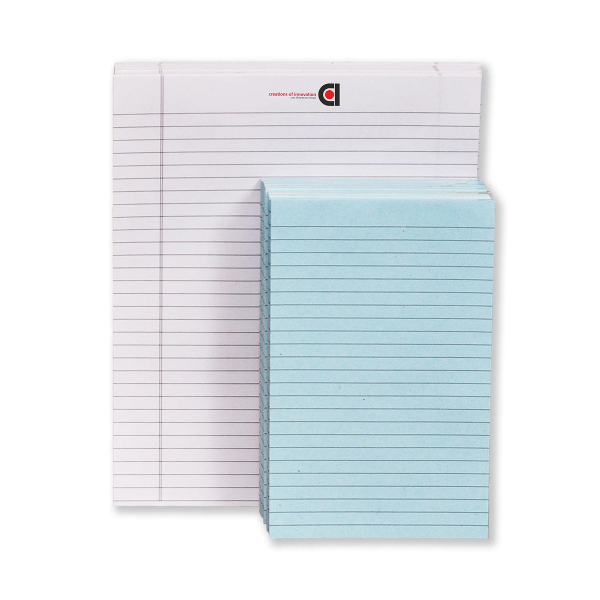 Writing Notepad Ruled 10.5x8.5 White, Pack Of 6 & 5 X 8 Blue, Pack Of 12- Inch 50 -Sheet Lined
