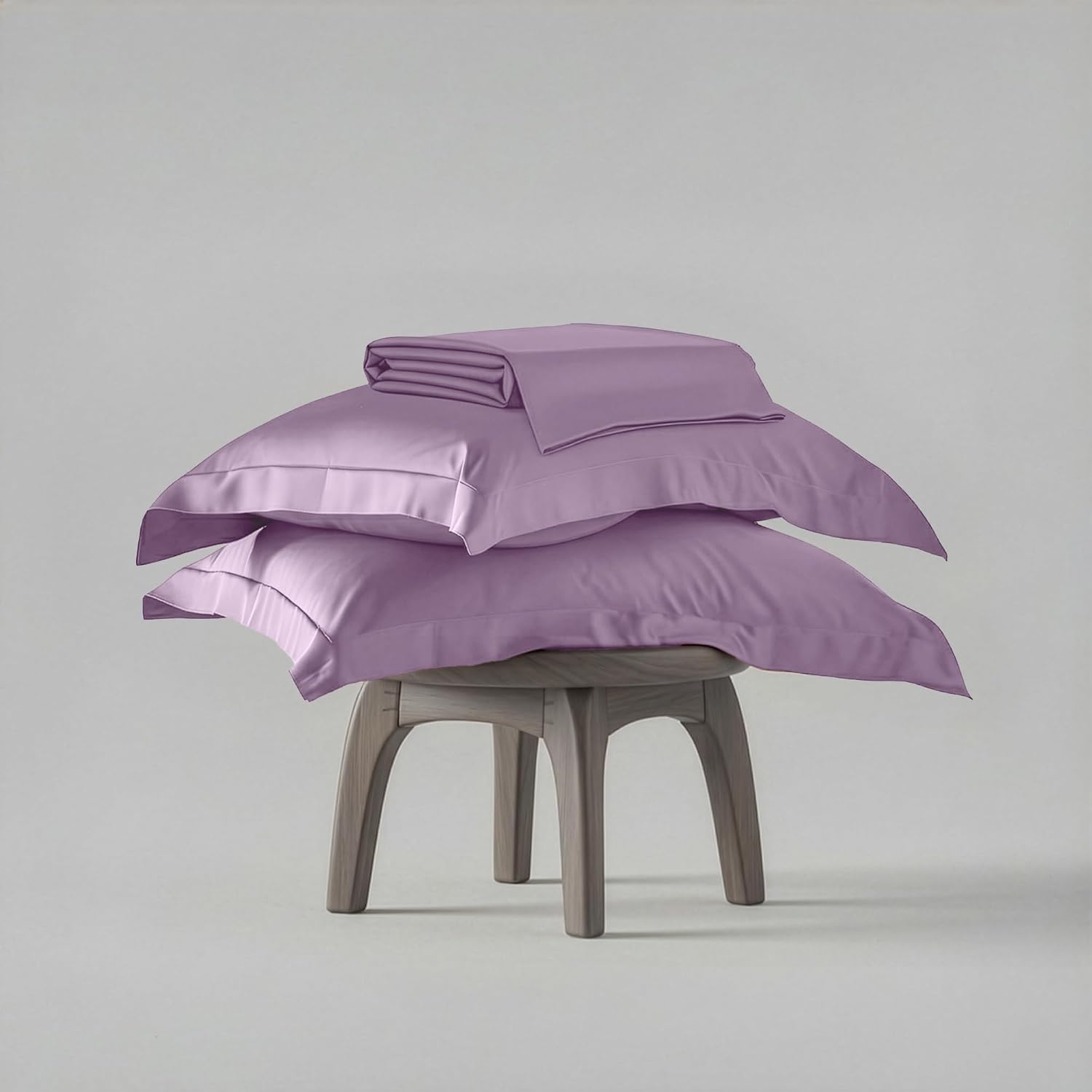 Double Bedsheet With 2 Pillow Covers - 90 X 100 Inches, Lilac | Ultra Satin Premium Bedding Set | Gift For Couples, Wedding, Anniversary, Date Night