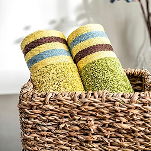 Ddecor Cotton Hand Towel 400gsm (Green)- Pack Of 2
