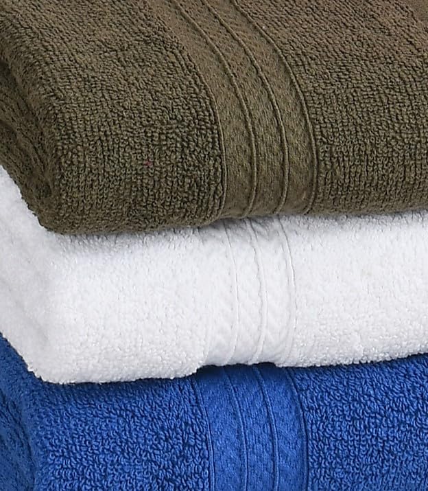 Pure Cotton Quick Dry Hand Towel 600 Gsm | Luxury Quality, Cotton Hand Towels For Home, Kitchen & Sports (Multicolor) - Pack Of 3