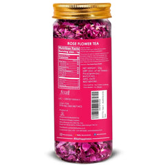 Blue Tea Caffeine Free Rose Flower Herbal Tea - 25gm Pet Jar, 0.8 Ounce, 25 Cups | Non-GMO, Flower Based Super Antioxidant Tea - Vitamin-C Rich For Beautiful Hair & Skin