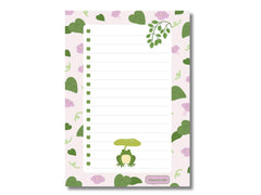 A5 Notes/To Do List Notepad, Beautiful Checklist Pad, Tear-Off Sheets (Frog, Green) Pack Of 1