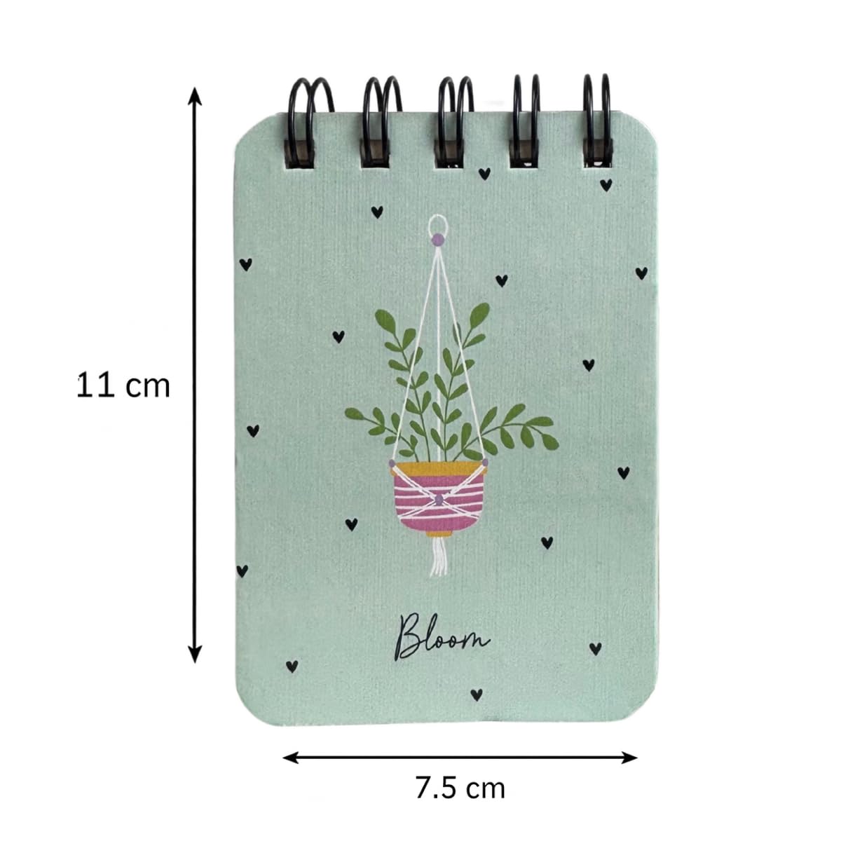 Spiral Pocket Notebook, Cute Mini Notepad, Handy Notebook For School (Bloom) Pack Of 1