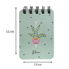 Spiral Pocket Notebook, Cute Mini Notepad, Handy Notebook For School (Bloom) Pack Of 1