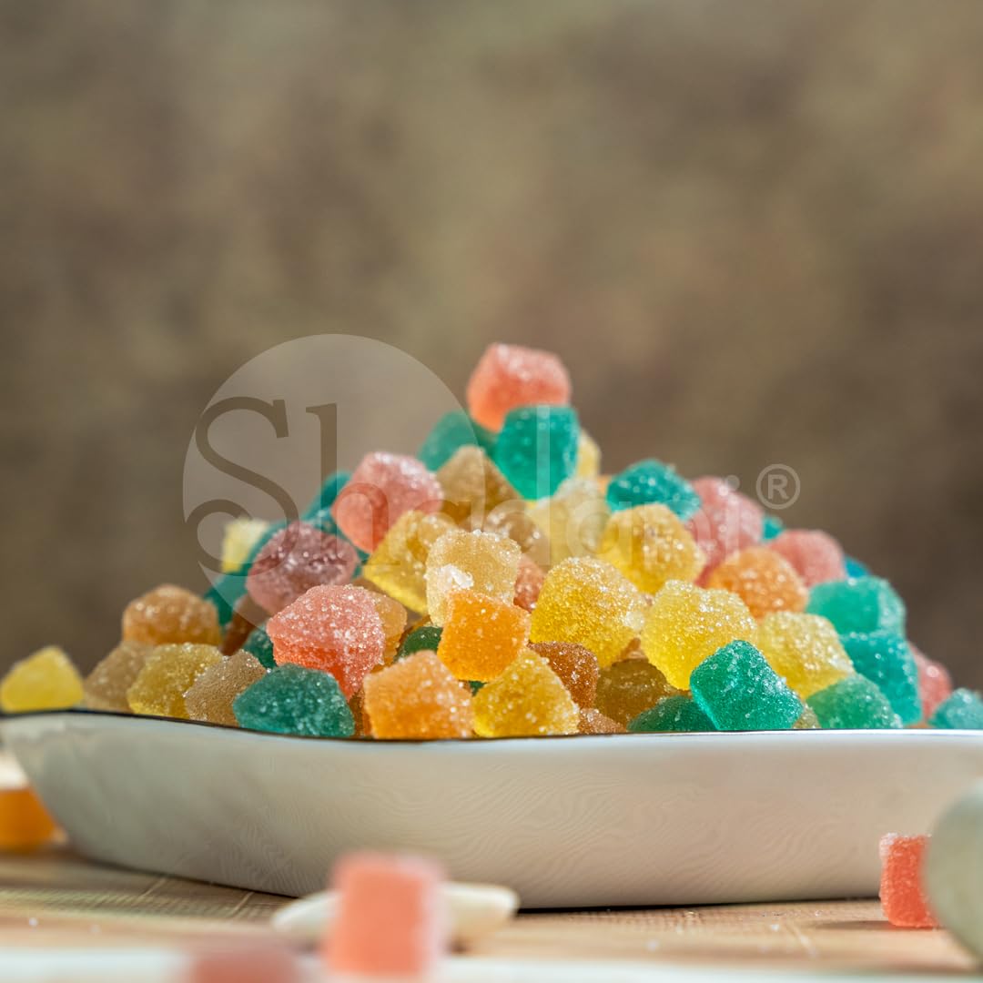 Shadani Mixed Fruit Flavoured Jellies Candy | Orange, Mango, Litchi & More Flavor | Soft & Chewy Jellies For Kids & Adults 200gm,