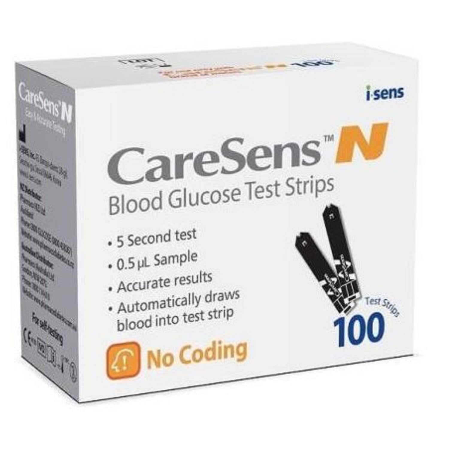 Rossify CareSens N Blood Glucose Test Strips - 50 Strips | Self Test