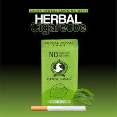 Royal Swag Natural Herbal Cigarettes Mint, Paan Flavour 40 Sticks 100% Tobacco-Free And Nicotine-Free With Ayurvedic Herbs Clove, Tulsi & More | Free From Additives And Chemicals