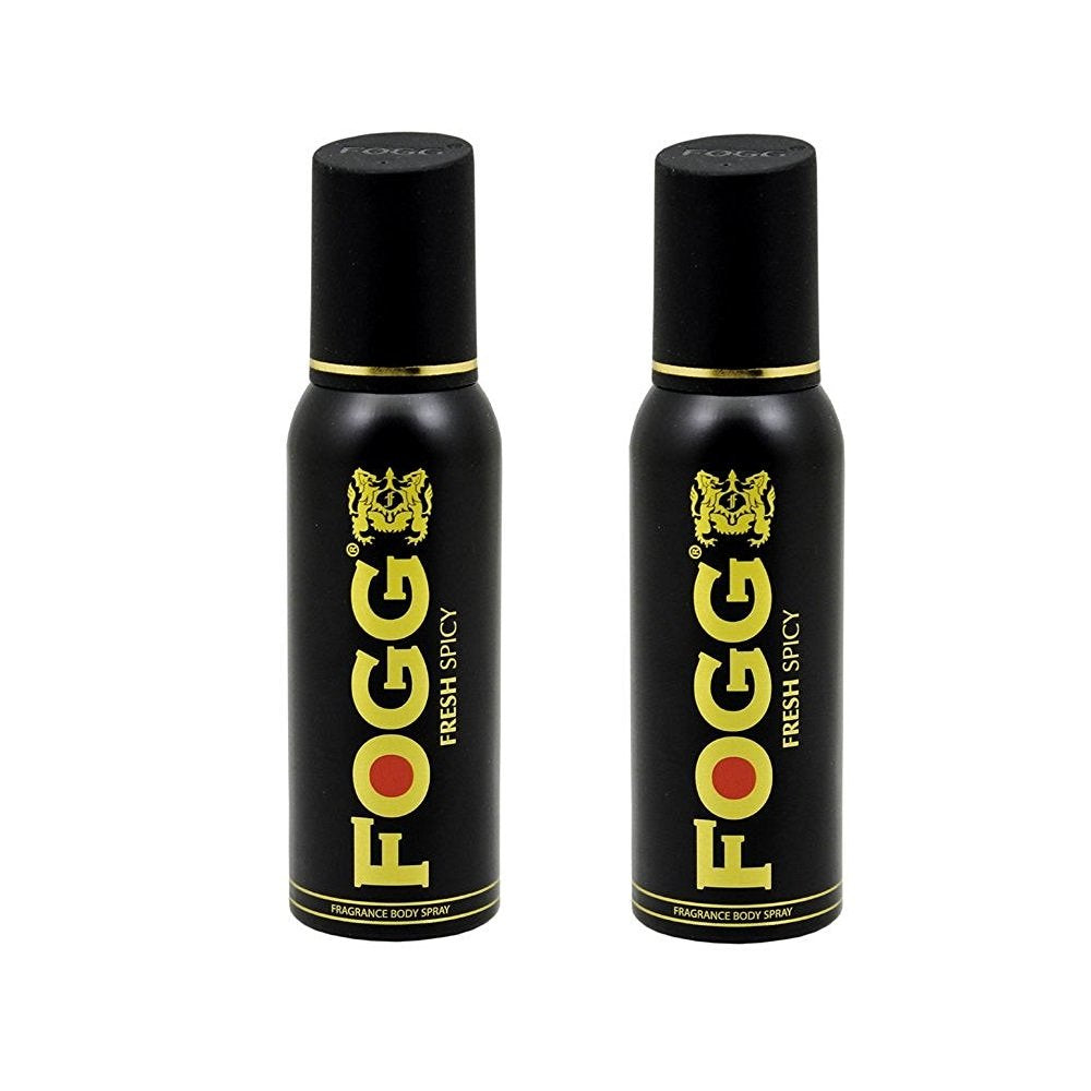 Fogg Combo Of 2 Fresh Spicy Black Series Deodorant For Men 120ml Each 4 Fl.oz. | Long Lasting No Gas Fragrance