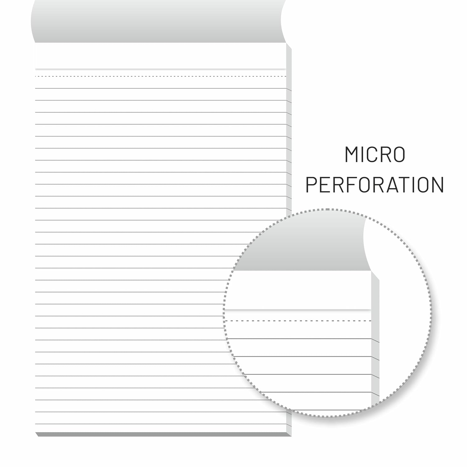 Writing Pad 17x25cm Lined Paper Wide Ruled 50 Sheets, Micro Perforated Notebook | Pack Of 2