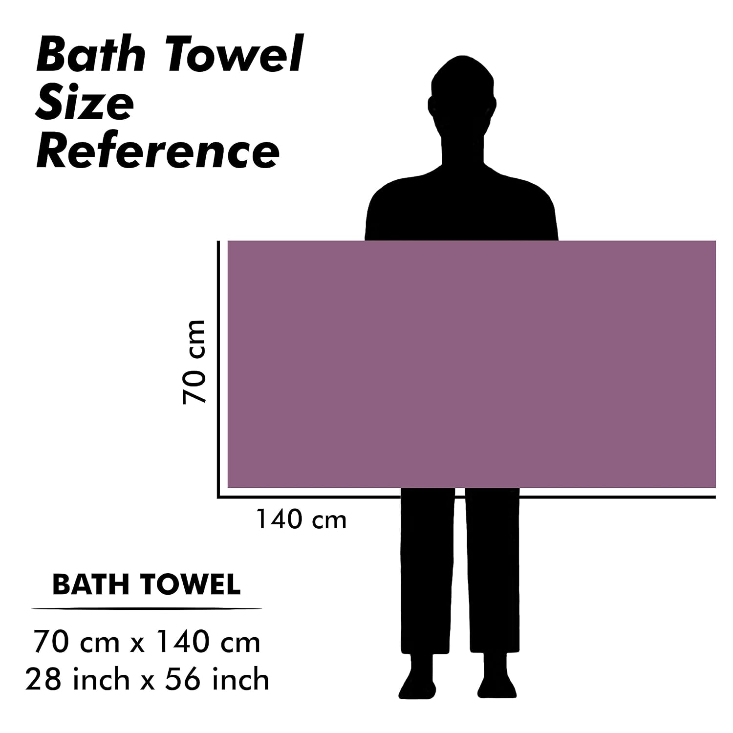 Urbanleaf Microfiber Large Bath Towel Quick Dry Super Absorbent Bath Towel | Towel For Bath, Travel, Gym, Beach, Pool & Yoga (Purple)