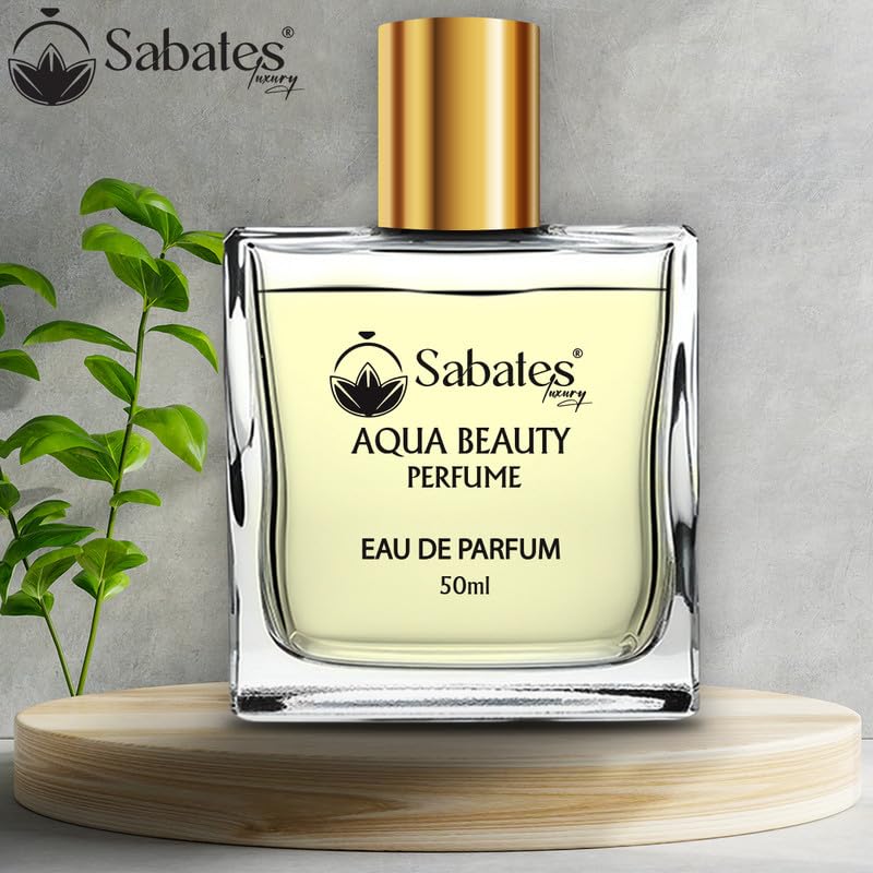 Sabates Aqua Beauty Eau De Parfum 50ml 1.6 Fl.oz. | Long Lasting Oriental Fragrance For Men & Women