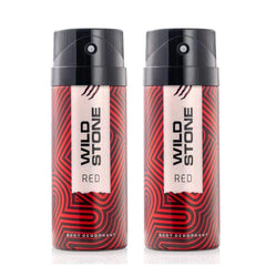 Wild Stone Red Body Spray Deodorants For Men 450ml 15.2 Fl.oz. | Pack Of 2 | Long Lasting Fragrance