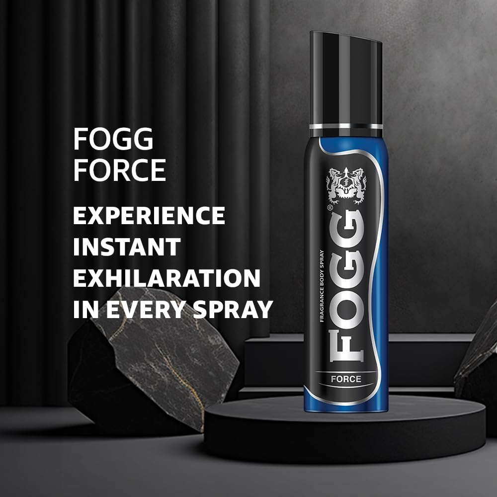 Fogg Force No Gas Deodorant For Men | Long-lasting Perfume Body Spray 150 Ml 5.0 Fl.oz.