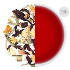 Teabox Hibiscus Lemongrass Tisane Tea - 100gm, 3.5 Ounce | Made With Citrusy Tisane Hibiscus, Lemongrass & Licorice - Caffeine Free | Hot & Cold Tea