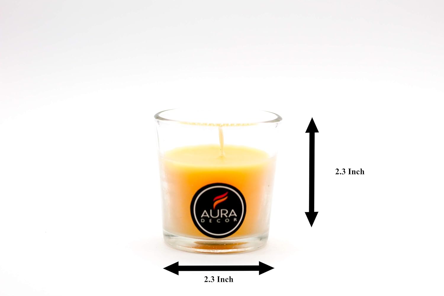 YELLOW VOTIVE GLASS CANDLE SET OF 6 | PERFECT FOR HOME NIGHT DECORATIONS