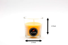 YELLOW VOTIVE GLASS CANDLE SET OF 6 | PERFECT FOR HOME NIGHT DECORATIONS
