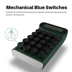 Mechanical Switch Calculator, Handheld For Daily And Basic Office,10 Digit Large LCD Display (Green) |