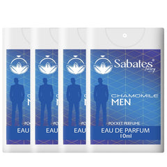 Sabates Chamomile Eau De Parfum Each 10ml 0.3 Fl.oz. Combo Of 4 | Long-lasting , Masculine Pocket Friendly Perfume