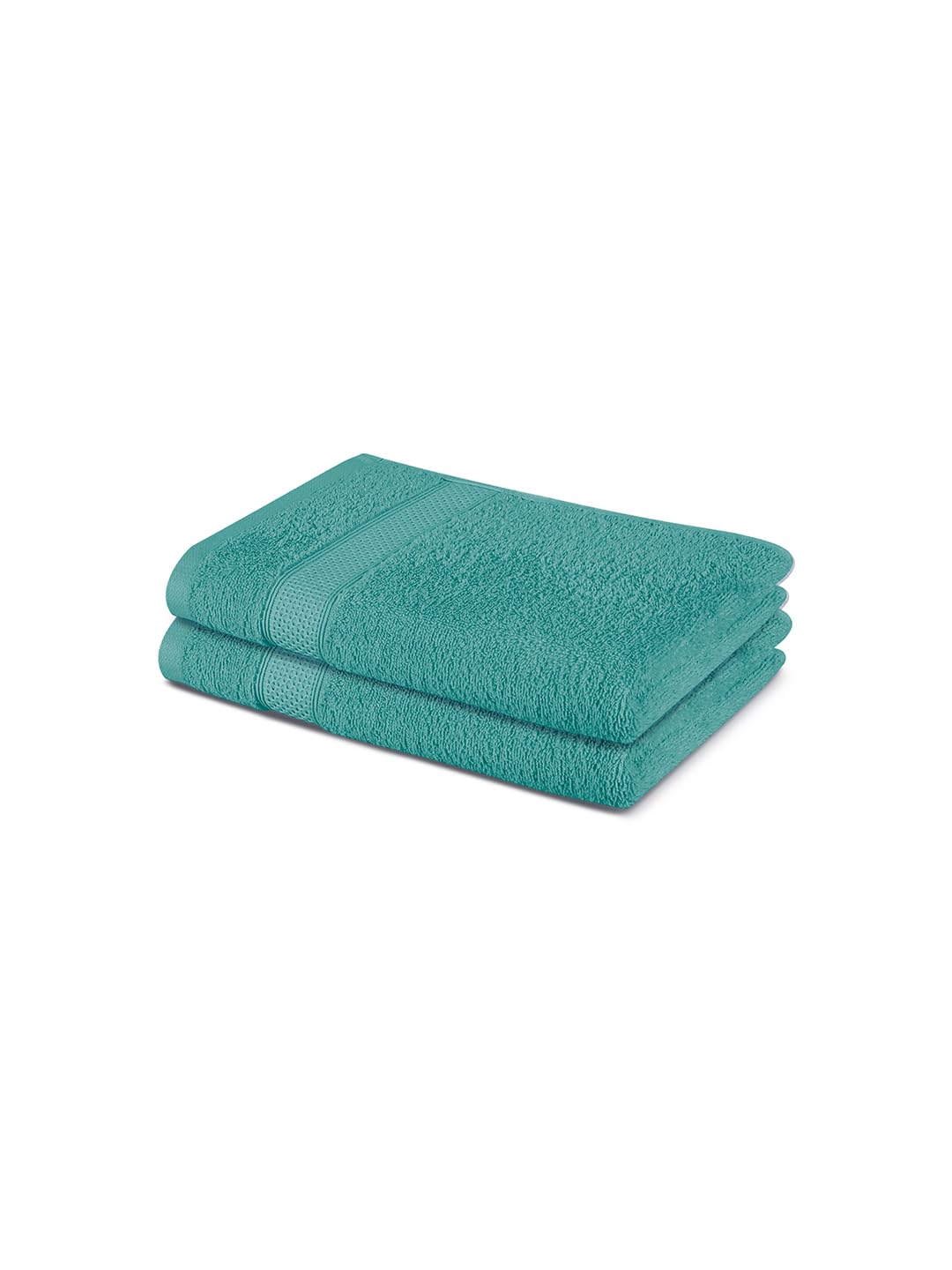 Himeya 100% Cotton Large Size Hand Towels 400 Gsm (Turquoise Green) - 2 Piece