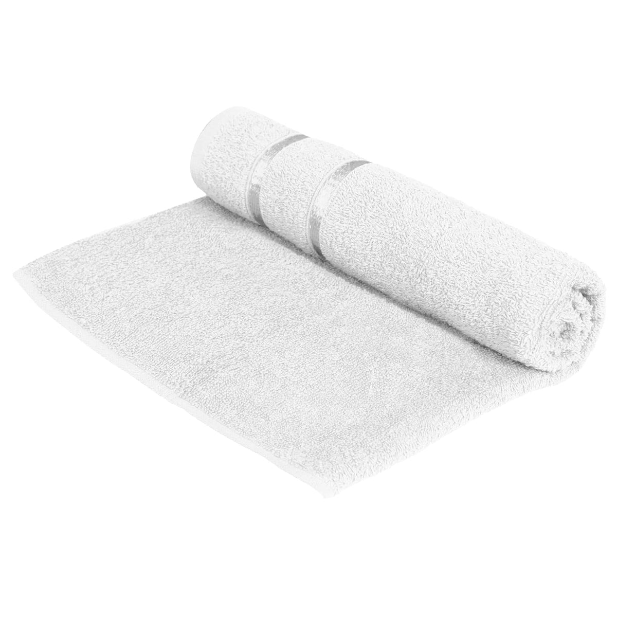 Hanorix 100% Cotton Large Size Bath Towel 450 Gsm | Soft Bath Towel For Men & Women Ultra Absorbent Cotton Towel Soft & Absorbent Towel (White)