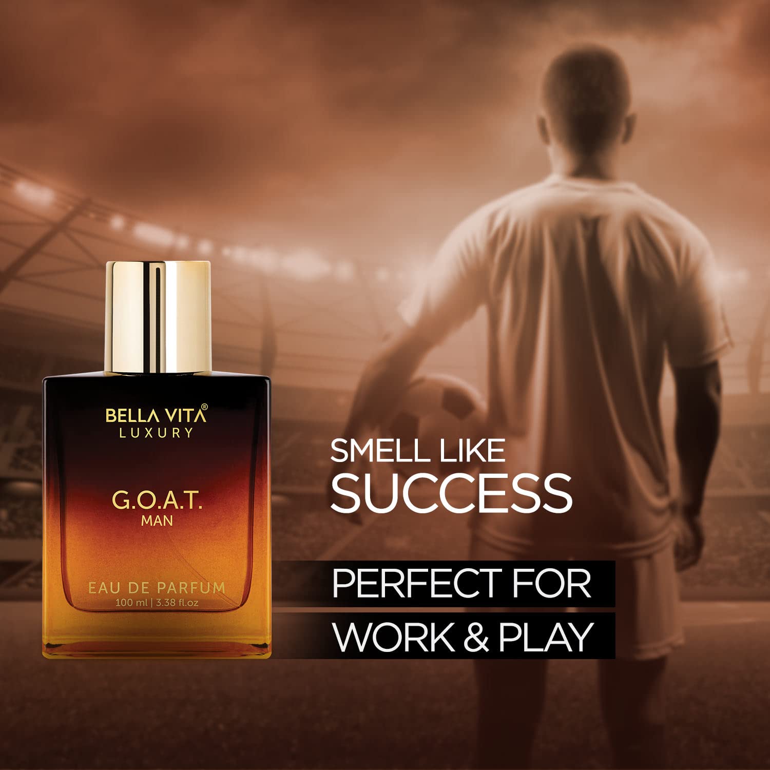 Bella Vita Luxury G.O.A.T Man Eau De Parfum 100ml 3.4 Fl.oz. Long Lasting | Gift For Husband