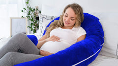 Pregnancy Pillow, Maternity Body Pillow For Sleeping, C Shaped Pillow, Royal Blue - 55 Inch | Full Body Pillow, Pregnancy Pillow For Pregnant Women, Support Belly & Back, Velvet Cover