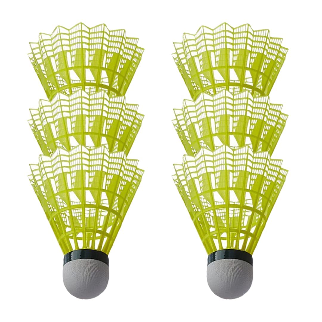 Z.Z Enterprises Badminton Nylon Shuttlecock Yellow Heavy Duty , Durable | Pack Of 10