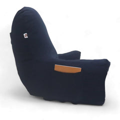 Backrest & Reading Pillow, Bed Support Pillow With High Armrests, Navy Blue - X Large Size | 100% Cotton Removable Cover | For Back & Shoulder Support, Comfortable Pillow - Pack Of 1
