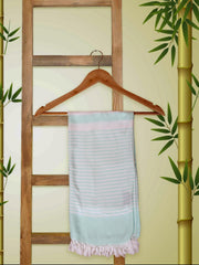 Ramraj Cotton Premium Bamboo Bath Towel 400 Gsm | Lightweight Soft Touch Quick Drying Highly Absorbent Bath Towel (Green)