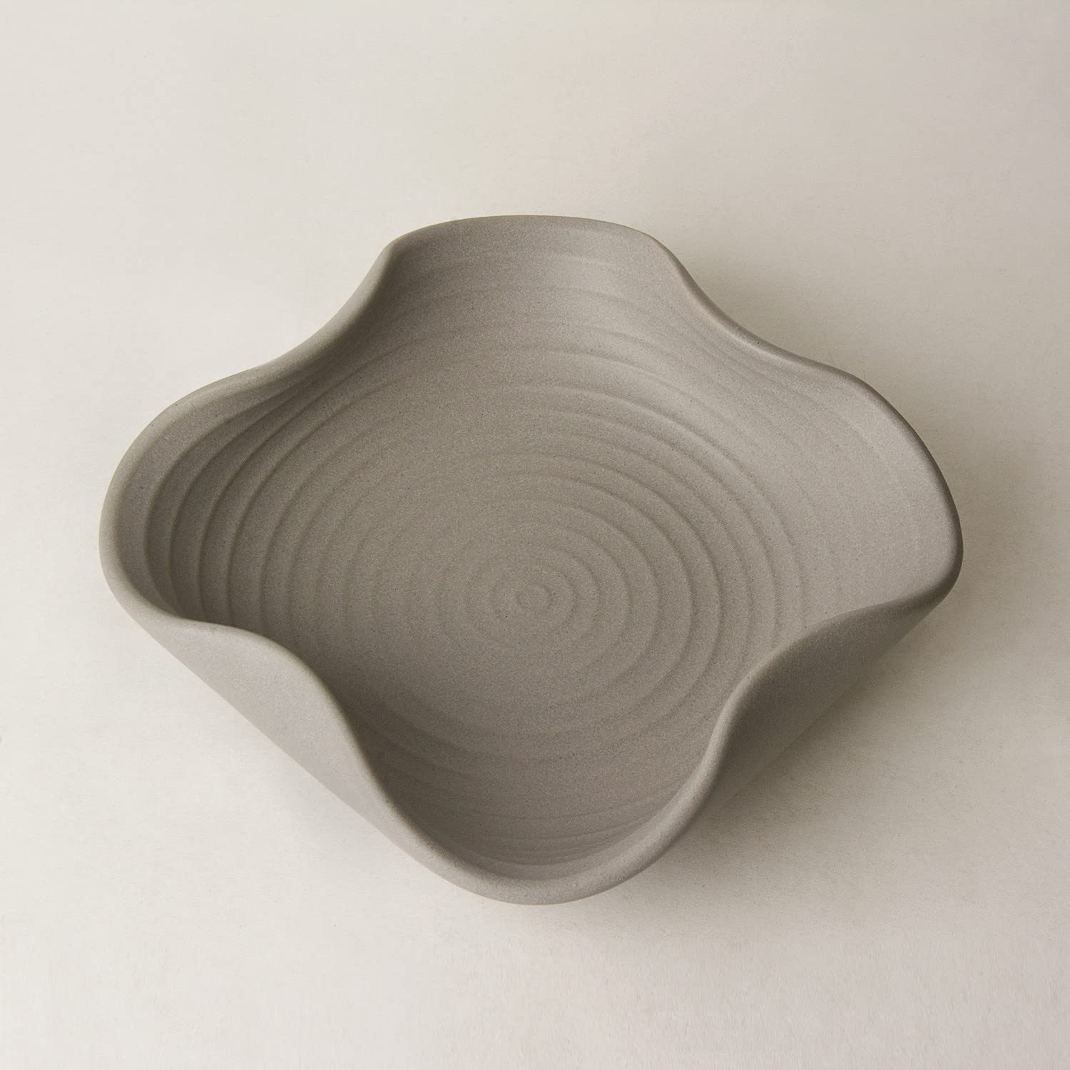 Ceramic Matt Finish Stylish Serving Bowl - 22 Cm, Grey, 500ml | Salad Bowl - Pasta Serving Bowl - Snack Bowl