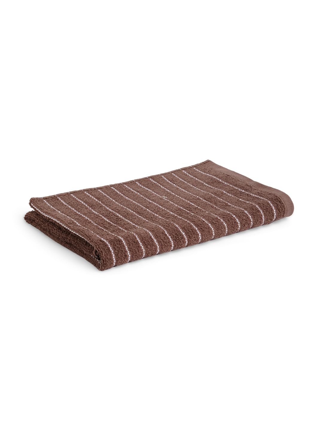 Welspun 100% Cotton Large 250 Gsm Dobby Solid 2-In-1 Bath Towel (Chocolate)
