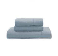 100% Organic Cotton Bedsheet For Double Bed With 2 Pillow Covers | 90 X 100 Inches, French Blue | Soft & Comfortable Fabric, Machine Washable