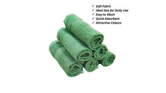 Caslino Small Cotton Face Towels 600 Gsm | Soft & Absorbent Towel For Women & Men - Olive Green (Pack Of 6)