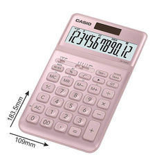 Casio Jw-200sc-pk Premium & Stylish Calculator (Pink) | 12 Digits, 2-way Powered - Calculation, Currency Exchange Calculation, Percentage