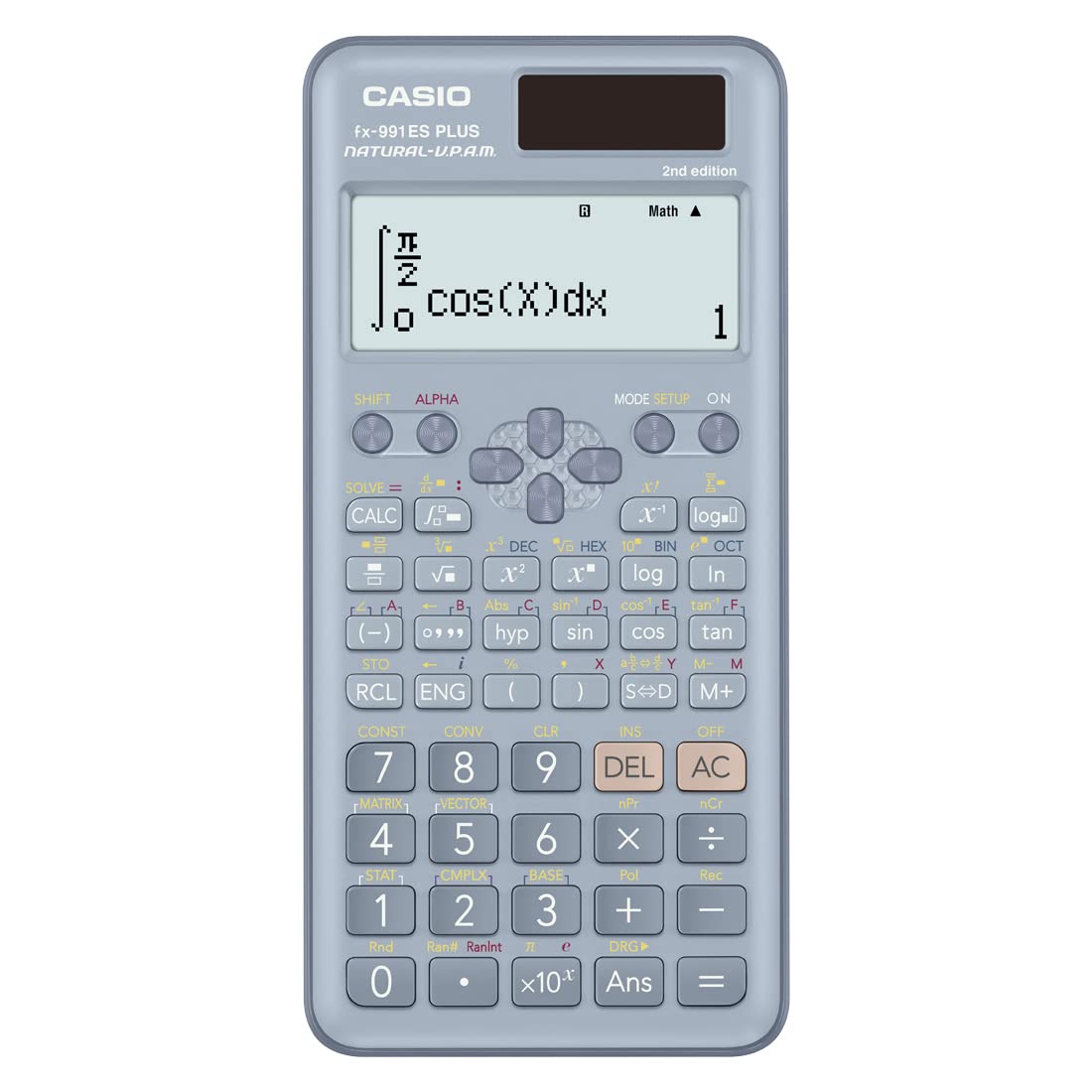 Casio Fx-991es Plus Blue 2nd Gen Non-programmable Scientific Calculator | 10 + 2 Digits, 417 Functions, Solar Battery