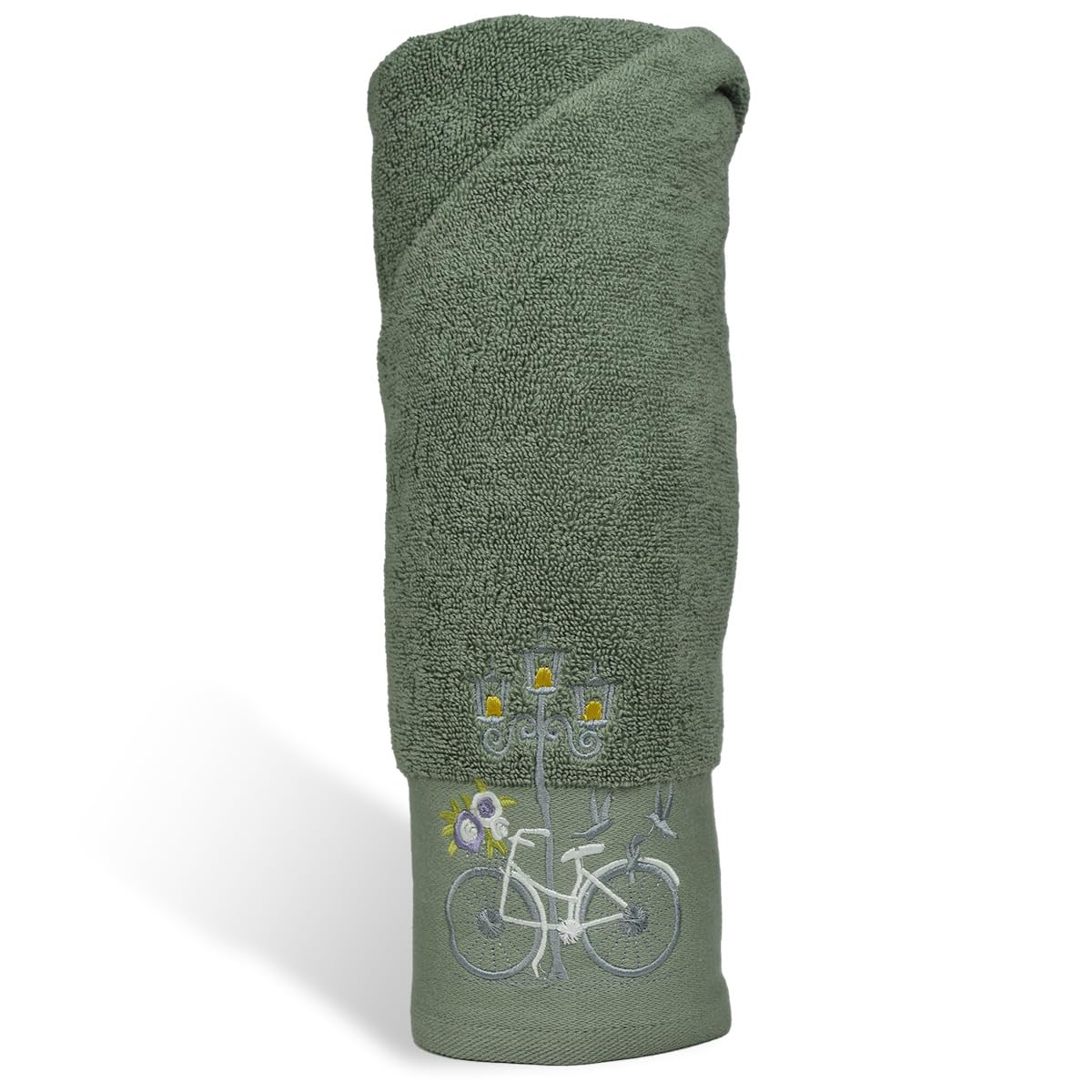 Rangoli 100% Cotton Martin Bath Towels 540 Gsm | Quick Dry, Ultra Soft, Highly Absorbent Printed Bath Towel For Men & Women Luxury & Highly Absorbent Towels - Green (Set Of 1)
