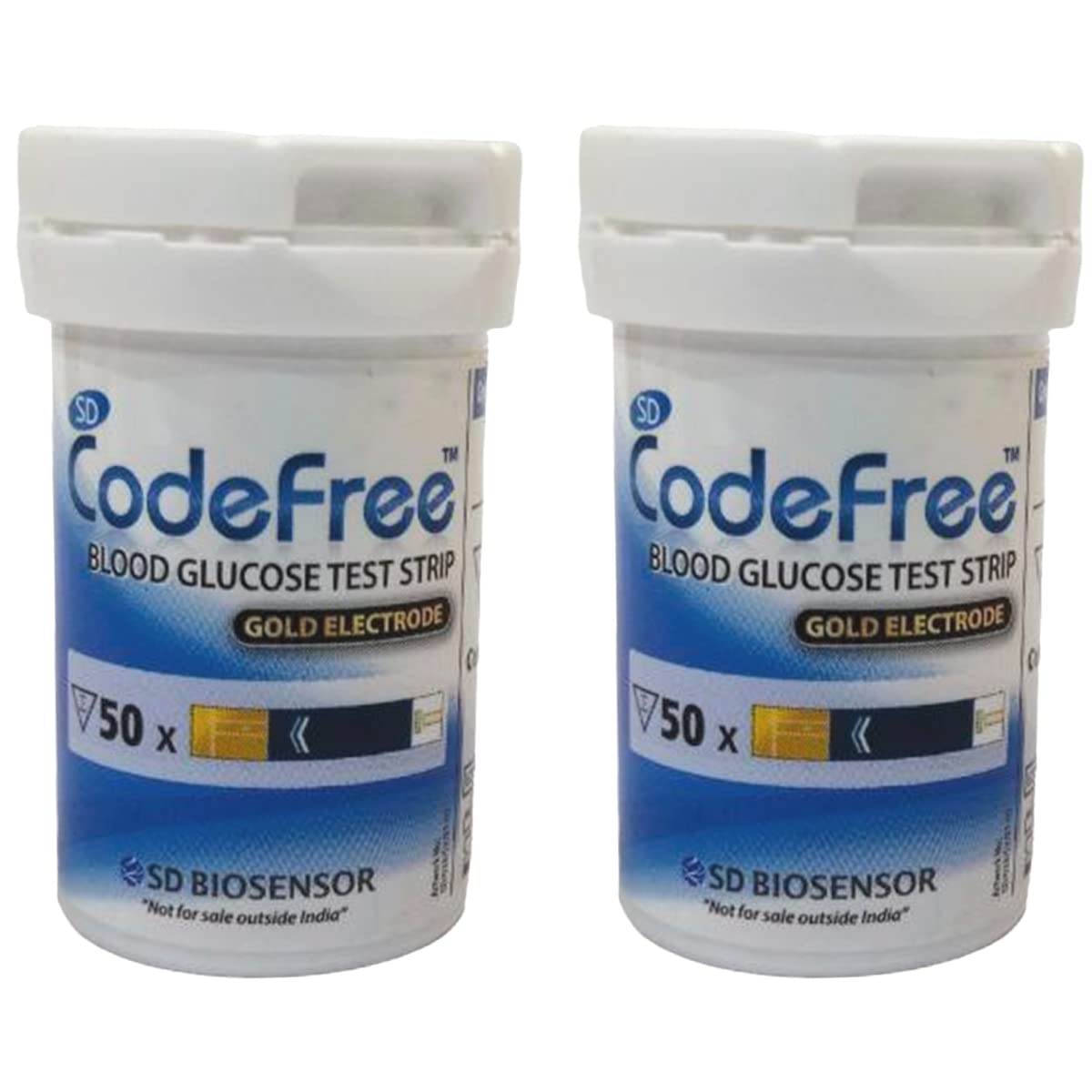 SD Codefree Blood Glucose Test Strips (Pack of 100) - Glucometer Strips