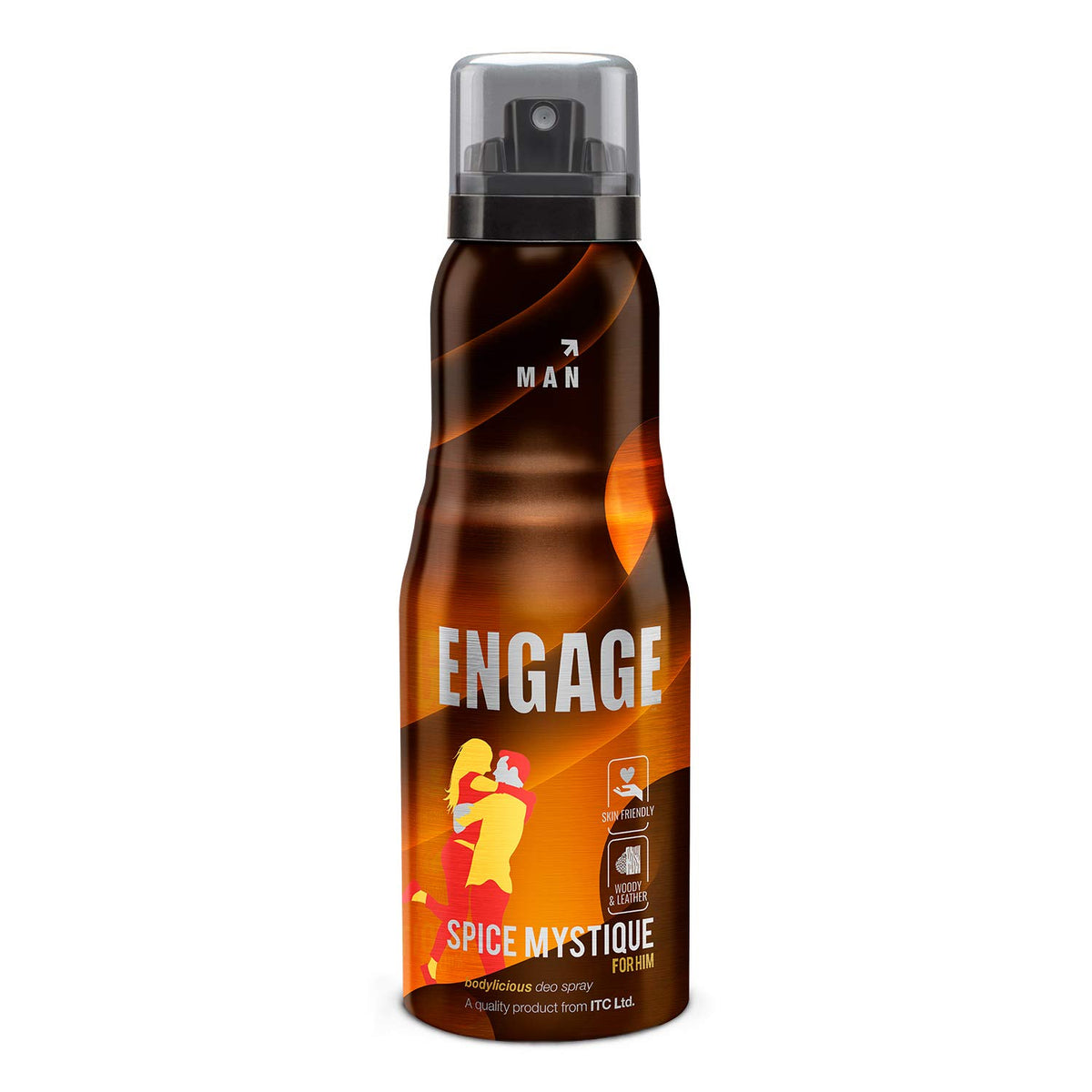 Engage Spice Mystique Deodorant For Men | Woody And Leather | Skin Friendly Body Spray 150ml 5 Fl.oz.