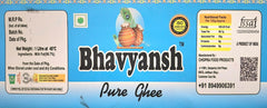 Premium Pure Desi Ghee By Bhavyansh | Healthy & Pure Cow Ghee Easily Digestible Good For Boost Immunity | (500ml) 16.9 Ounce | Jar Pack